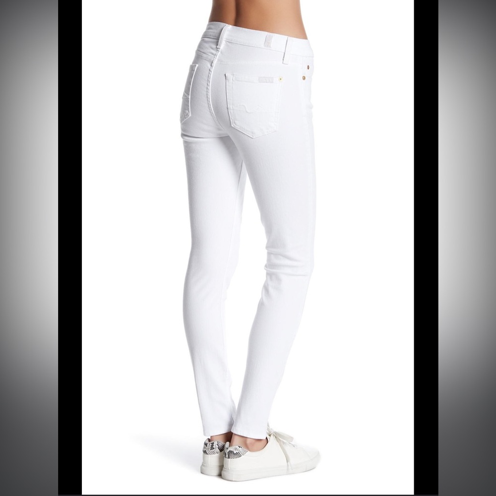7 FOR ALL MANKIND The Skinny White Skinny Jeans With Stretch White Jeans G13 - Picture 11 of 11